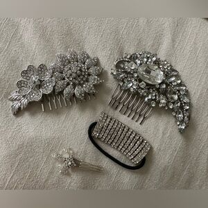 Wedding Bride Rhinestone Hair Combs lot